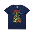 Official Tree Inspector Cat Kids Christmas T-shirt Cobalt Kids Christmas T-shirt Christmas Printed In Australia