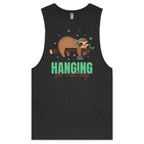Hanging For Rest Day, Sloth - Tank Top Tee Coal Drop Arm Tank Top Fitness Printed In Australia