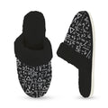 Mathematics Women's Fur Trim Thick-Sole Indoor Slippers Women's Fur Trimmed Slippers Maths Printed Offshore