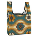 Retro Flowers Collapsible Shopping Bag white One size Foldable Shopping Bag Printed Offshore