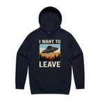 UFO I Want To Leave Men's AS Colour Hoodie