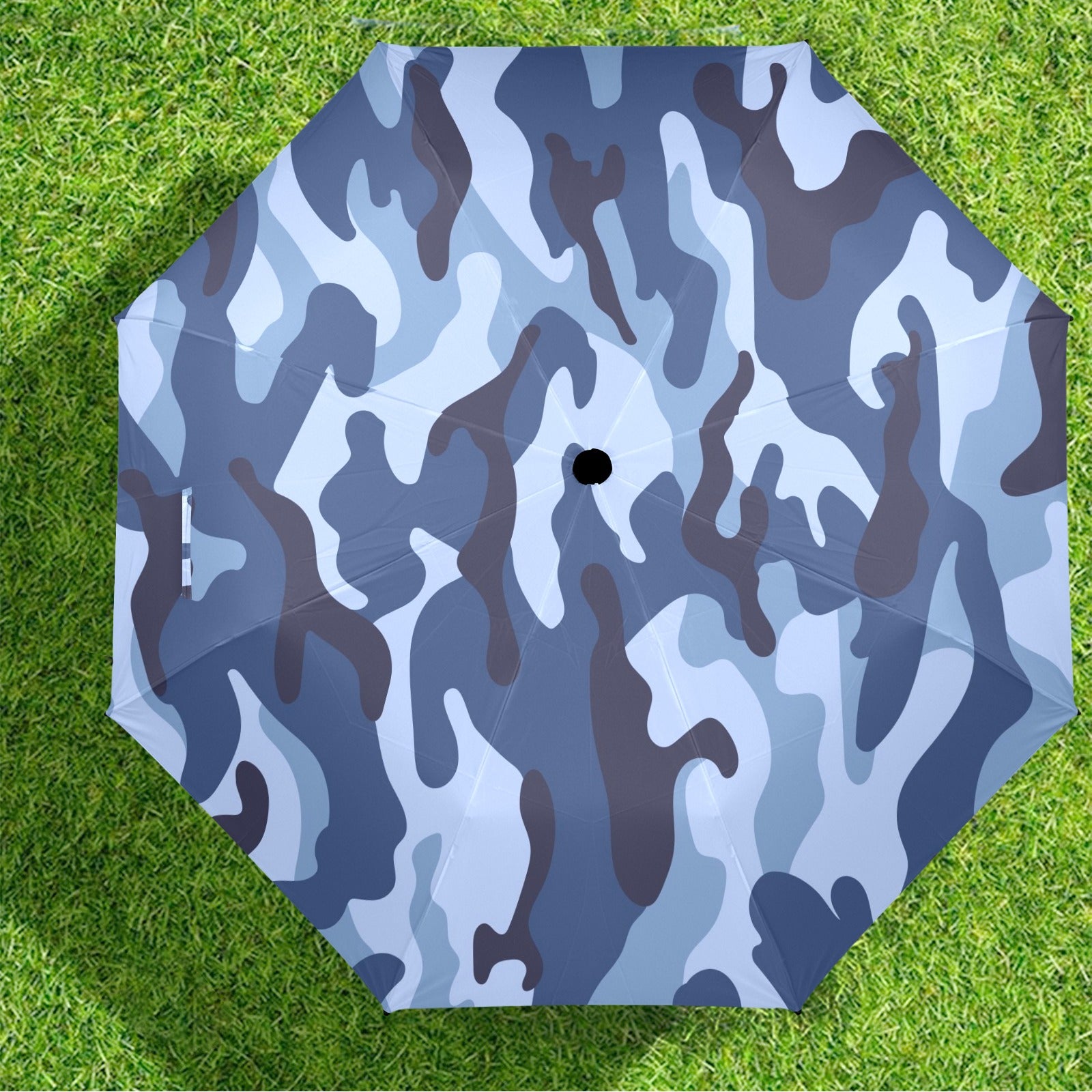Blue Camouflage - Semi-Automatic Foldable Umbrella (Model U12) Semi-Automatic Foldable Umbrella (U12)