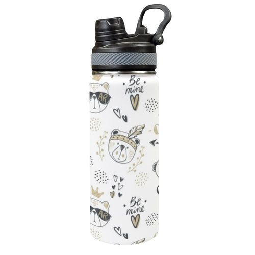 Bears - Insulated Water Bottle with Dual-Use Lid (18oz) One Size Insulated Water Bottle with Dual-Use Lid (18oz) animal Printed Offshore