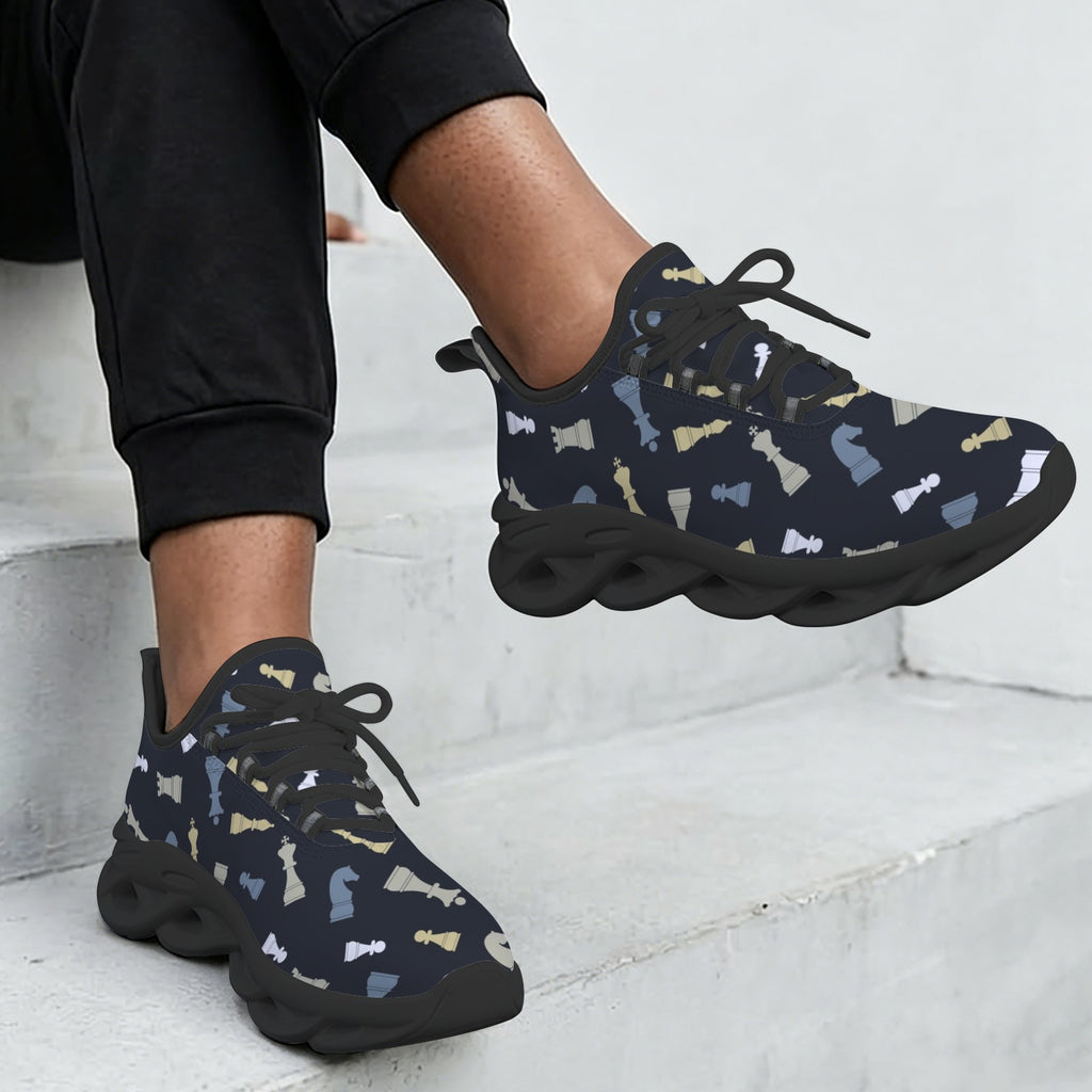 Chess Pattern Women's Twisted Sole Sneakers