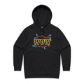 Wow Women's AS Colour Hoodie Black Womens Hoodie comic Printed In Australia