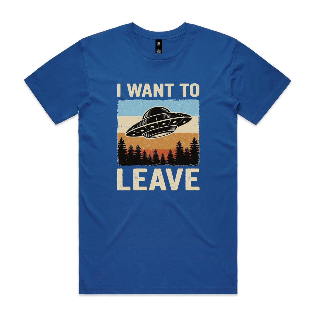 UFO I Want To Leave Men's AS Colour T-shirt