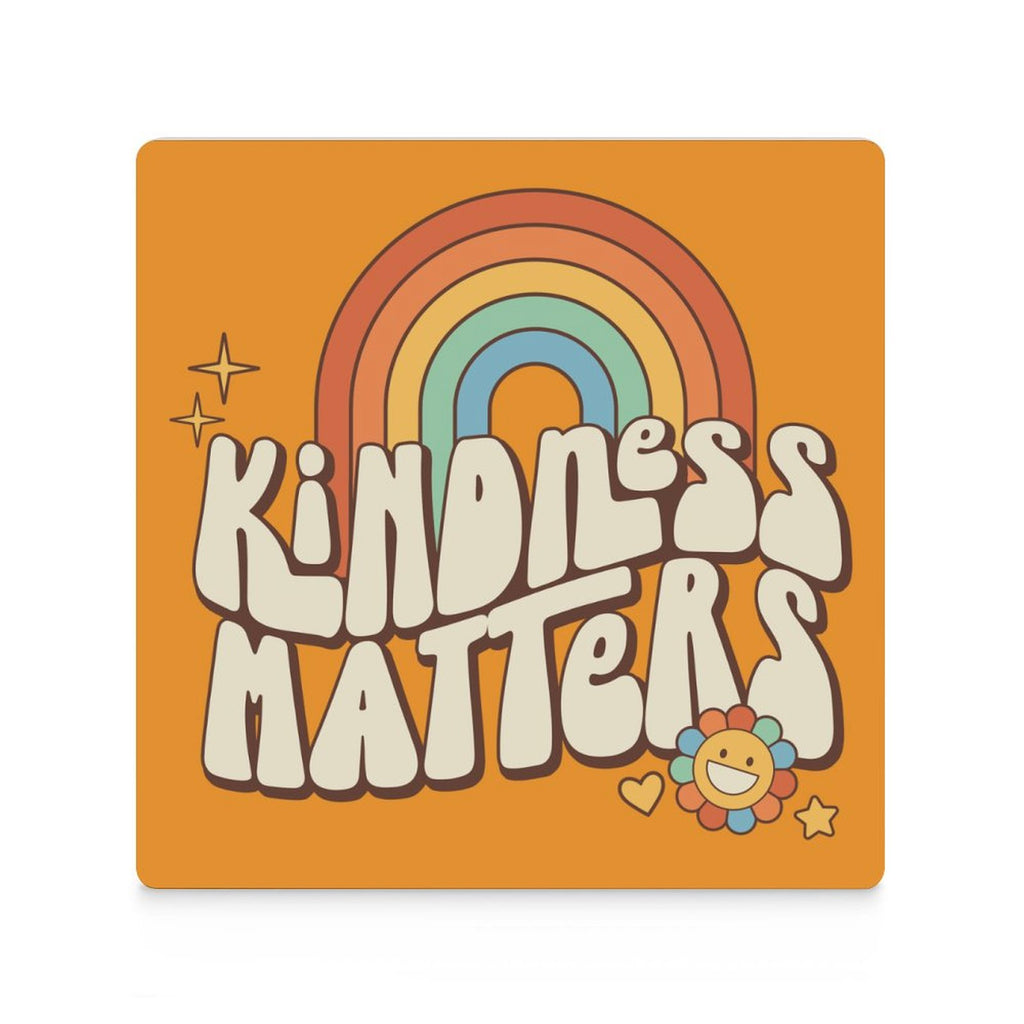 Kindness Matters - Ceramic Coasters (Square) Ceramic Coasters Kindness Printed Offshore
