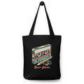 Personalised Music Cassette And Pencil Cotton tote bag Black Personalised Tote Bag Australian Printer printful_personalized_product