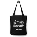 Personalised The Guitarfather Cotton tote bag Black Personalised Tote Bag Australian Printer