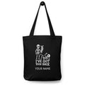 Personalised Skeleton, I've Got Your Back Cotton tote bag Black Personalised Tote Bag Australian Printer printful_personalized_product
