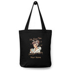 Personalised My Alone Time Is For Everyone's Safety Cotton tote bag Black Personalised Tote Bag Australian Printer printful_personalized_product