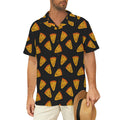 Pizzas Men's Short Sleeve Hawaiian Shirt Men's Hawaiian Shirt (New) Food Printed Offshore