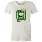 Brewtiful, Coffee Press - Womens T-shirt Natural Womens T-shirt Coffee Printed In Australia