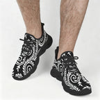 Black And White Swirl Men's Twisted Sole Sneakers