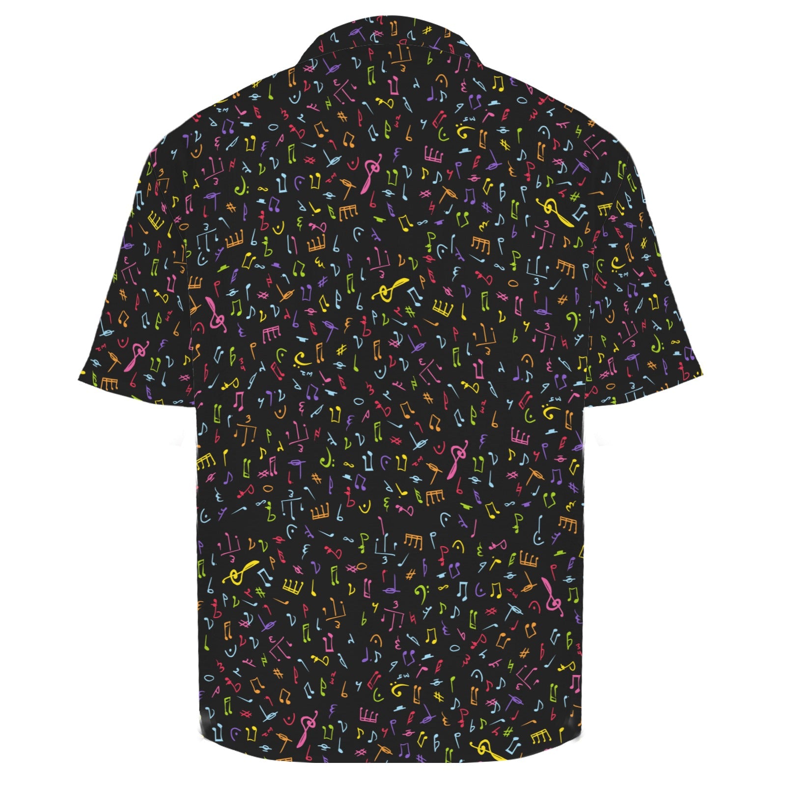Music Notes Men's Crinkle Hawaiian Shirt