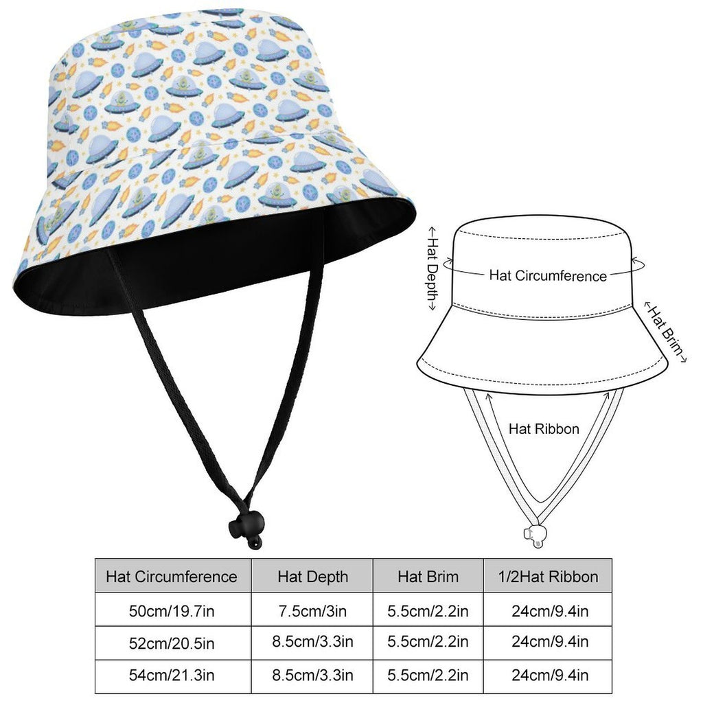 UFO's Kids Bucket Hat Kids Bucket Hat Printed Offshore Sci Fi