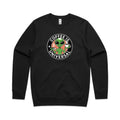 Coffee Is Universal, Alien AS Colour Stencil Crew Sweatshirt Unisex Black Sweatshirt Coffee Printed In Australia Sci Fi