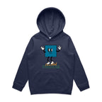 I'm A Total Square - Kids Hoodie Midnight Blue Kids Hoodie Printed In Australia