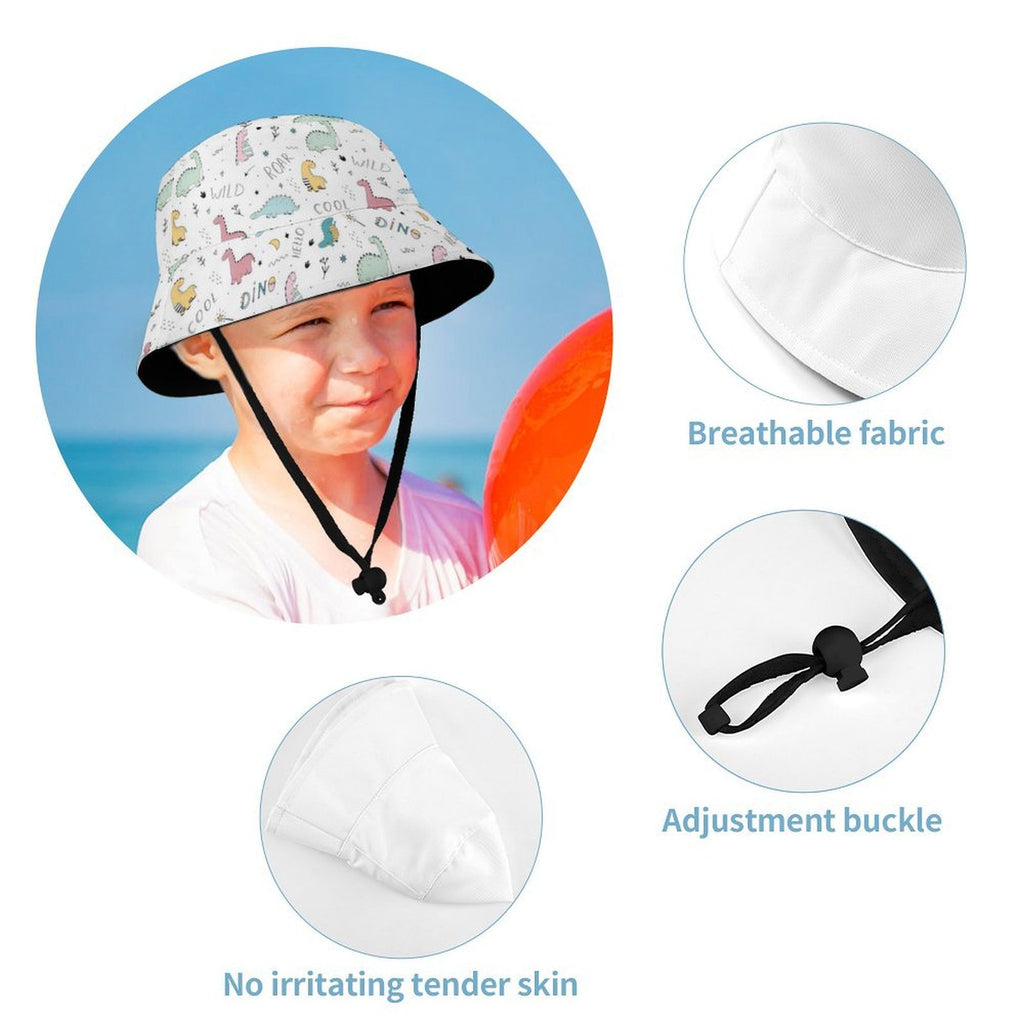 Quirky Dinoaurs Kids Bucket Hat Kids Bucket Hat animal Printed Offshore