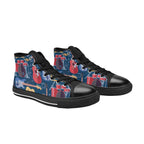 Music Instruments Blue - Kids High Top Canvas Shoes