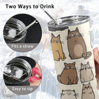 Lots Of Cats - 20oz Tall Skinny Tumbler with Lid and Straw