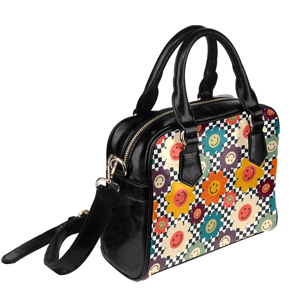 Happy Retro Flowers - Shoulder Handbag (Model 1634) Shoulder Handbags (1634)