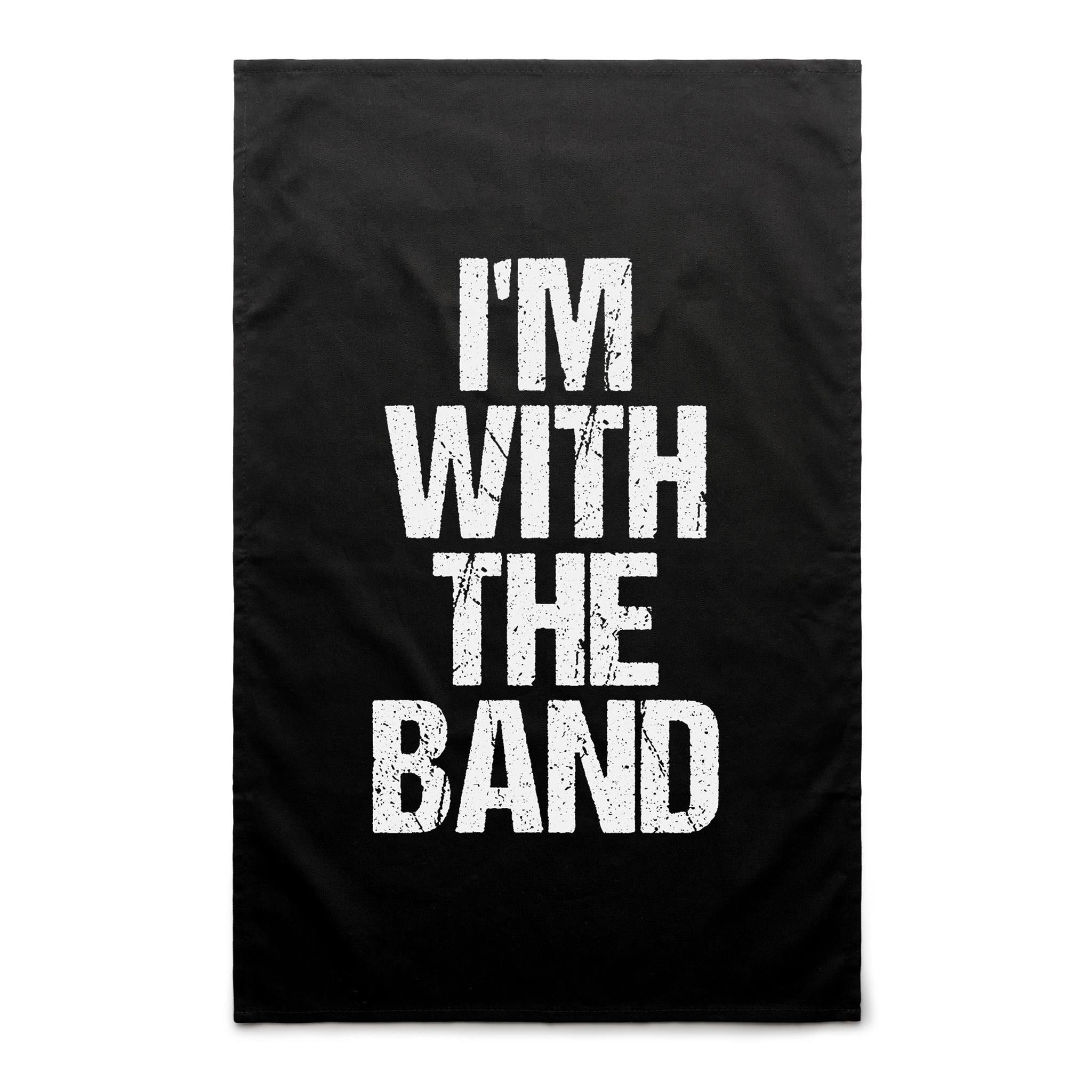 I'm With The Band - AS Colour Tea Towel Default Title Tea Towel Music Printed In Australia
