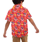 Comic Book Red - Junior Kids Hawaiian Shirt