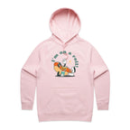 Hotdog, I'm On A Roll - Womens Hoodie Pink Womens Hoodie Food Printed In Australia