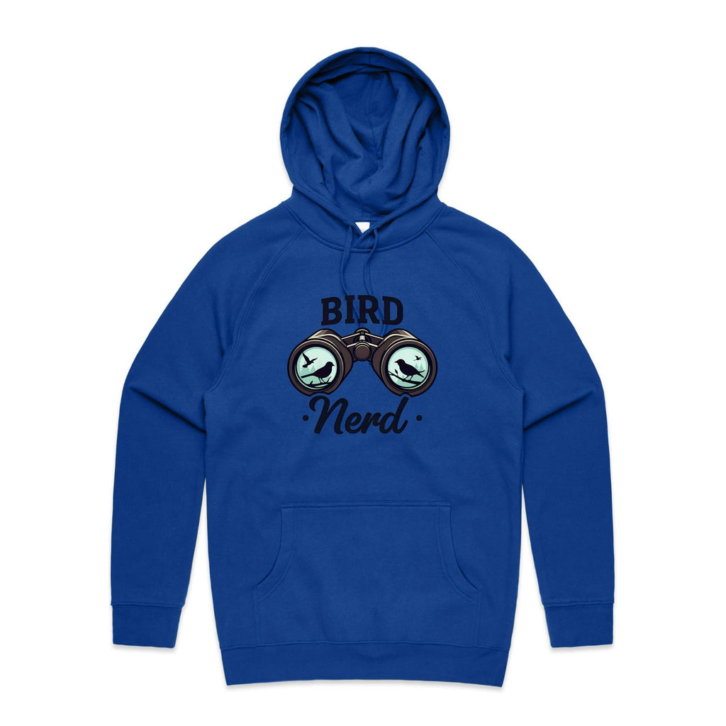 Bird Nerd - Mens Hoodie Bright Royal Mens Hoodie animal Printed In Australia