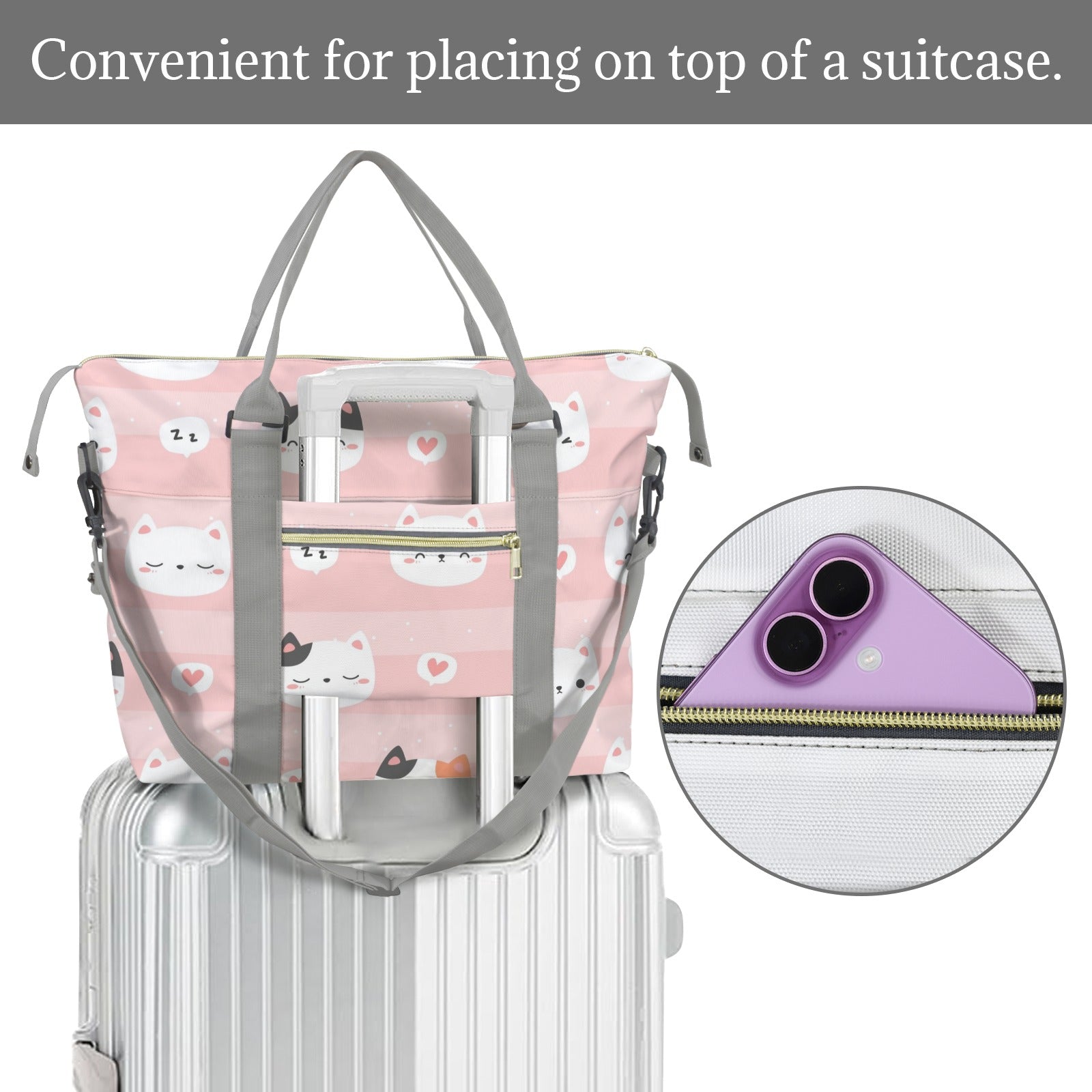 Pink Cats Duffle Bag-Simple (Model 1715) Duffle Bag-Simple (1715)