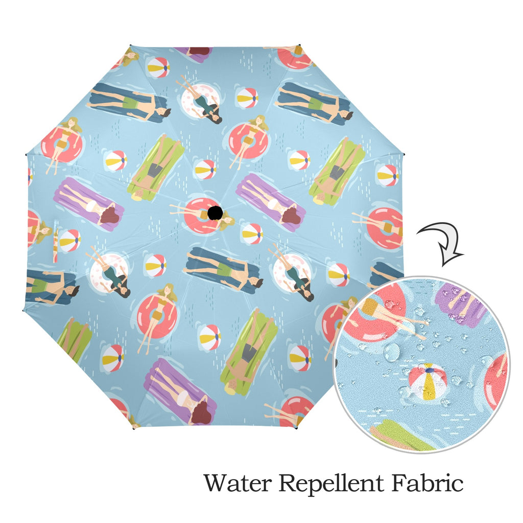 Beach Float - Semi-Automatic Foldable Umbrella (Model U12) Semi-Automatic Foldable Umbrella (U12)