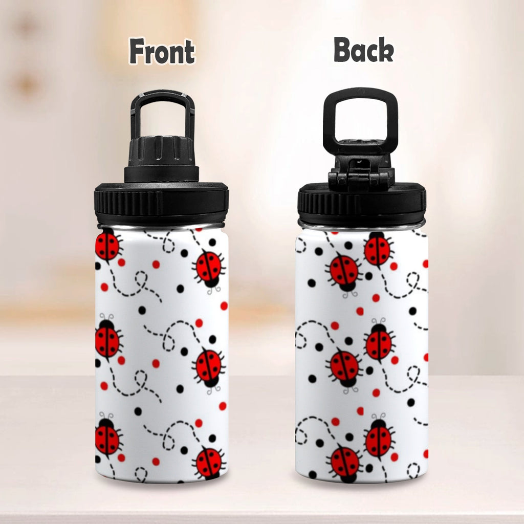 Ladybugs On The Move - Kids Water Bottle with Chug Lid (12 oz) Kids Water Bottle with Chug Lid animal Printed Offshore