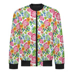Bright Painted Tropical Men's Casual Zip‑Up Bomber Jacket