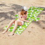 Cute Limes Beach Chair Towel Cover with Side Pockets