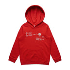 Cat String Theory Physics Kids AS Colour Hoodie Red Kids Hoodie animal Printed In Australia Science