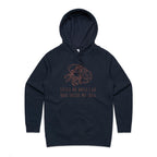 Excuse Me While I Go Back Inside My Shell, Introvert Hermit Crab - Womens Hoodie Navy Womens Hoodie Printed In Australia