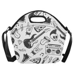 Rock Music - Neoprene Lunch Bag Neoprene Lunch Bag Printed Offshore