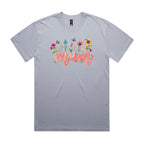 Mum, Flowers AS Colour Heavy Faded Tee Unisex Faded powder Heavy Faded T-shirt Mum Printed In Australia
