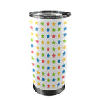 Stars - 20oz Mobile Tumbler with Lid (Black Lock) One Size 20oz Travel Mug Printed Offshore