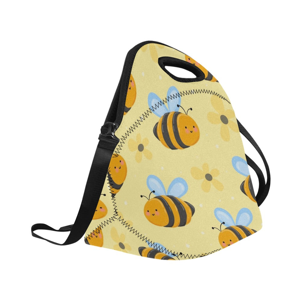 Bright Bees - Neoprene Lunch Bag Neoprene Lunch Bag Printed Offshore