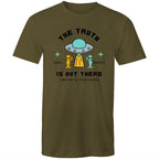 The Truth Is Out There, UFO - Mens T-shirt Army Green Mens T-shirt Printed In Australia Sci Fi
