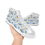 UFO's And Aliens Men's High Top Canvas Shoes Men's Classic High Top Canvas Shoes Printed Offshore Sci Fi