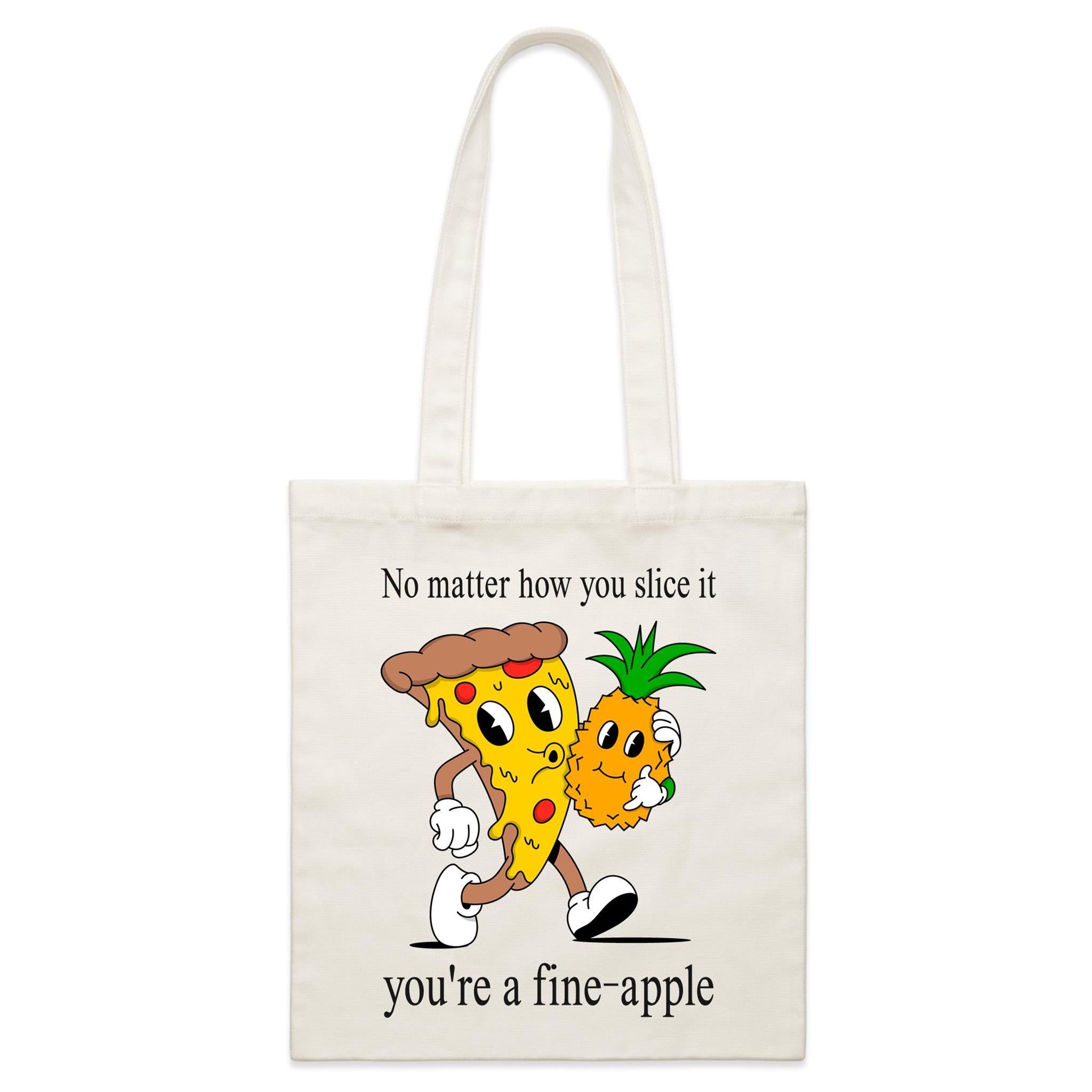 Pineapple Pizza - Parcel Canvas Tote Bag Default Title Small Tote Bag Food Printed In Australia