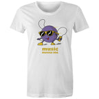 Music Moves Me - Womens T-shirt White Womens T-shirt Music Printed In Australia