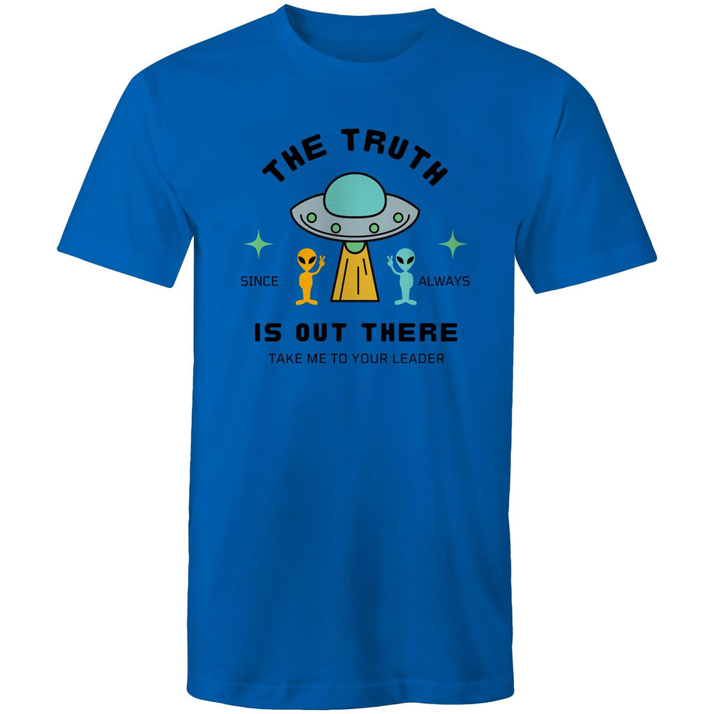The Truth Is Out There, UFO - Mens T-shirt Bright Royal Mens T-shirt Printed In Australia Sci Fi