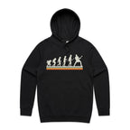 Guitar Player Evolution - Mens Hoodie Black Mens Hoodie Music Printed In Australia