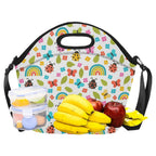 Ladybugs And Rainbows Neoprene Lunch Bag/Large (Model 1669) Neoprene Lunch Bag animal Printed Offshore