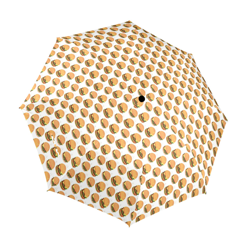 Hamburgers on White Umbrella One Size Umbrella Food Printed Offshore