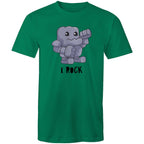 I Rock - Mens T-Shirt Kelly Green Mens T-shirt Music Printed In Australia